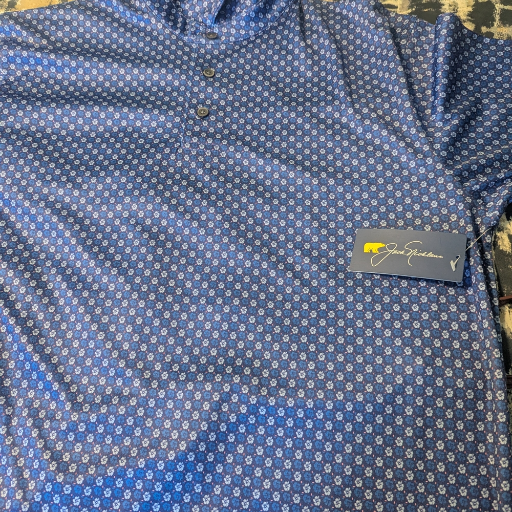 Johnnie-O Blue Patterned Men's Shirt